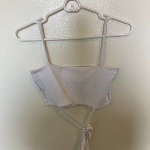 PrettyLIttleThing White Wrap Top